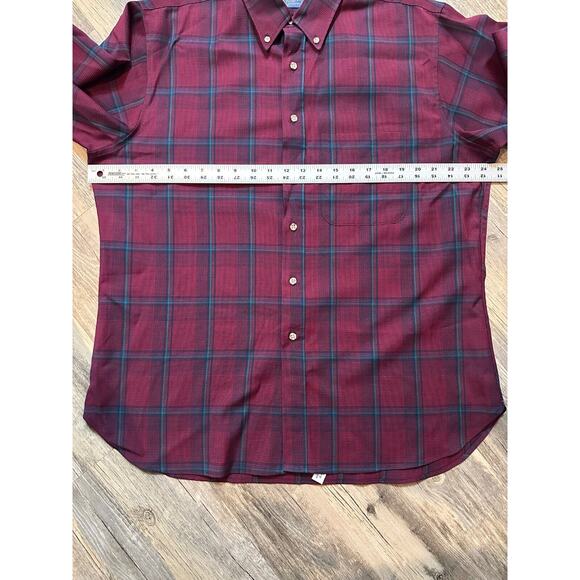 VTG Sir Pendleton Fireside Shirt Mens XL Red Wool Plaid Made USA 60s 70s - Picture 3 of 7